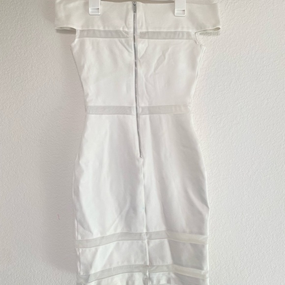 *USED french connection white mesh dress size 2 - Picture 2 of 5